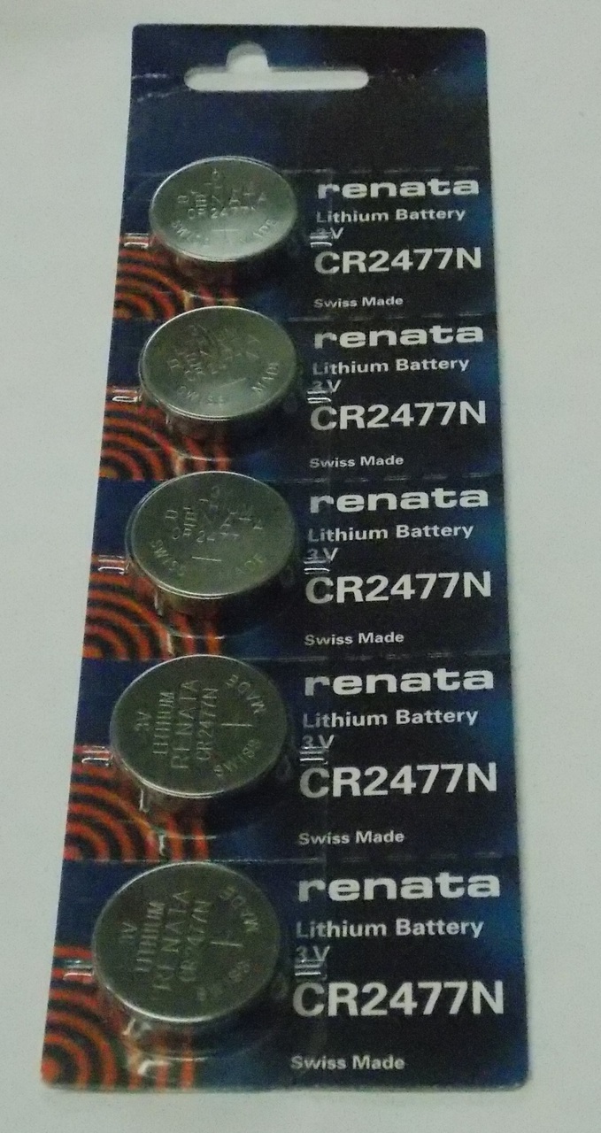Renata CR2477N 3V Lithium Coin Battery - 5 Pack + FREE SHIPPING