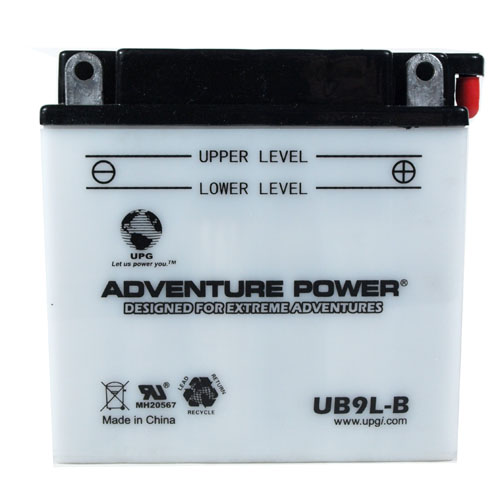 YB9L-B 12 Volt 9 Amp Hrs Conventional Power Sport Battery
