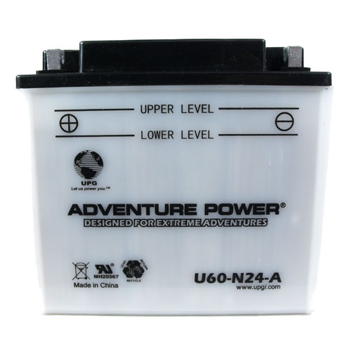 Y60-N24-A 12 Volt 28 Amp Hrs Conventional Power Sport Battery