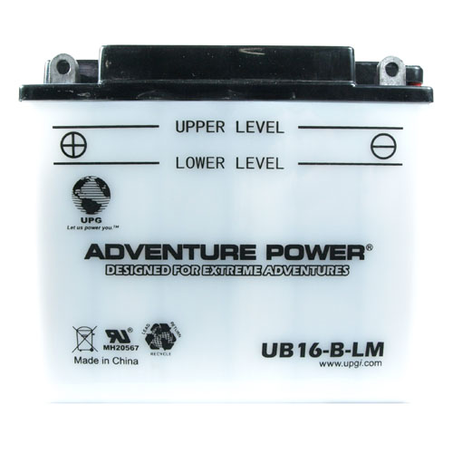 YB16-B-CX 12 Volt 19 Amp Hrs Conventional Power Sport Battery
