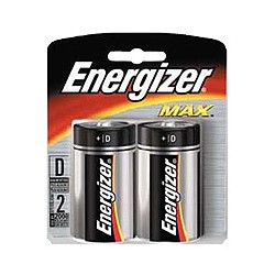 Energizer Max D Size Batteries - 2 Pack Retail + Free Shipping