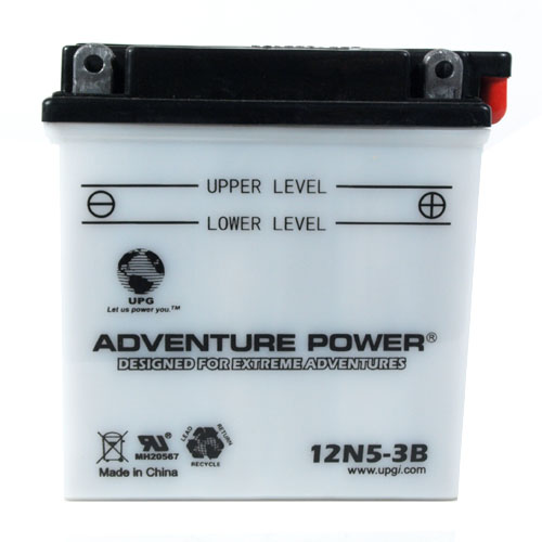 12N5-3B 12 Volt 5 Amp Hrs Conventional Power Sport Battery