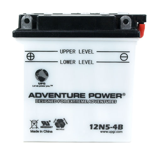 12N5-4B 12 Volt 5 Amp Hrs Conventional Power Sport Battery