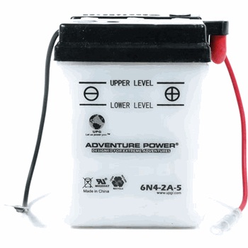 6N4-2A-5 6 Volt 4 Amp Hrs Conventional Power Sport Battery