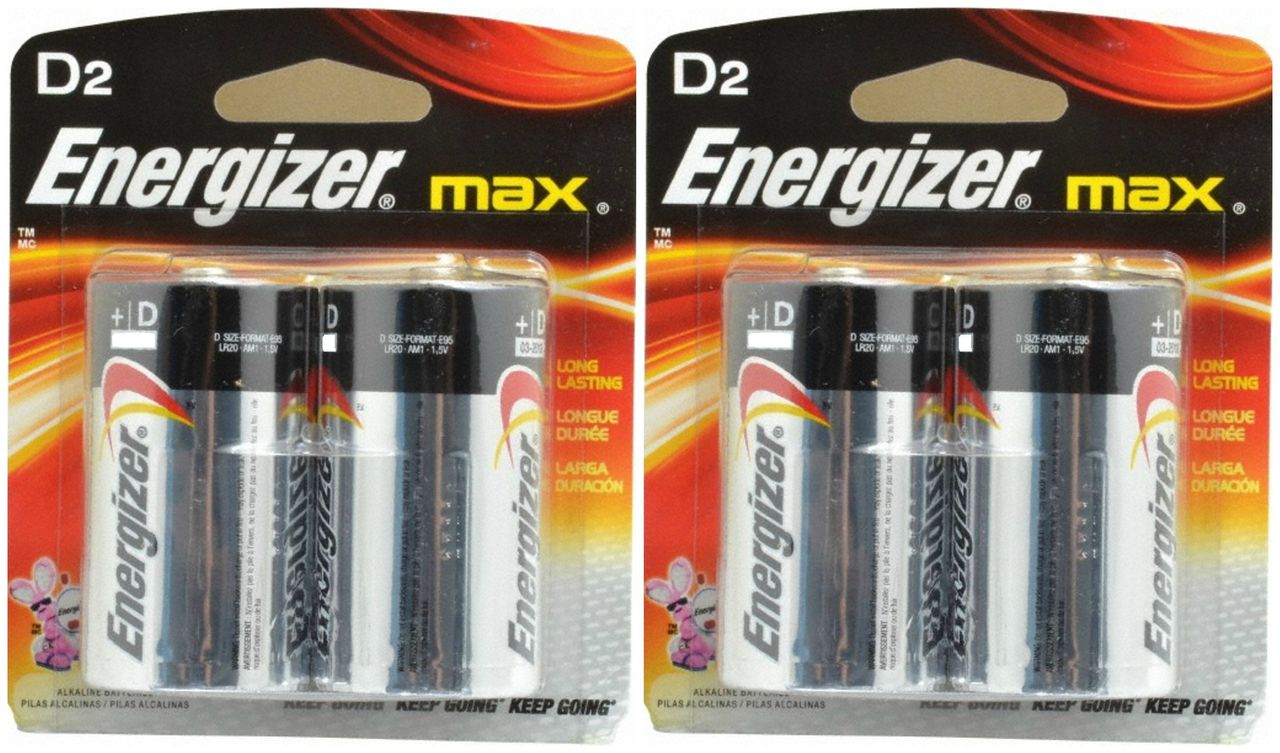 Energizer Max D Batteries  24-Count + Free Shipping