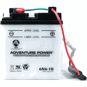 6N6-1B 6 Volt 6 Amp Hrs Conventional Power Sport Battery