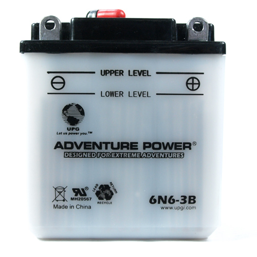6N6-3B 6 Volt 6 Amp Hrs Conventional Power Sport Battery