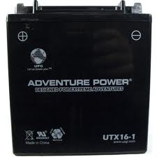 YTX16-BS 12 Volt 14 Amp Hrs Sealed AGM Power Sport Battery