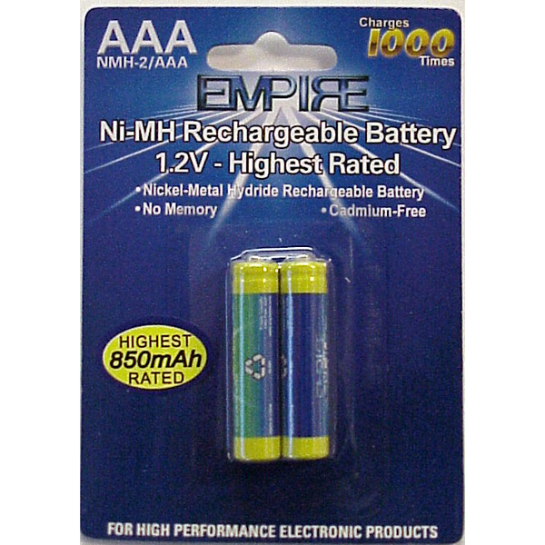 2AAA NMH RECHARGEABLE PER CARD Video Battery