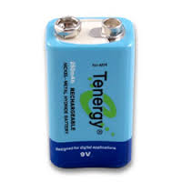 Tenergy 2 Pieces Of 9V 250mAh NiMH High Capacity Rechargeable Battery + FREE SHIPPING!