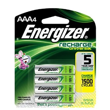 Energizer AAA Rechargeable NiMH Batteries - 4 Pack- Retail + Free Shipping