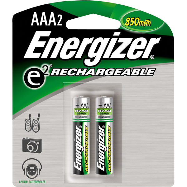 Energizer AAA Rechargeable NiMH Batteries - 2 Pack