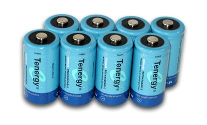 Tenergy 8 Pcs C Size 5000mAh High Capacity High Rate NiMH Rechargeable Batteries + FREE SHIPPING!