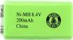 9V 200mAh NiMH High Capacity Rechargeable Battery