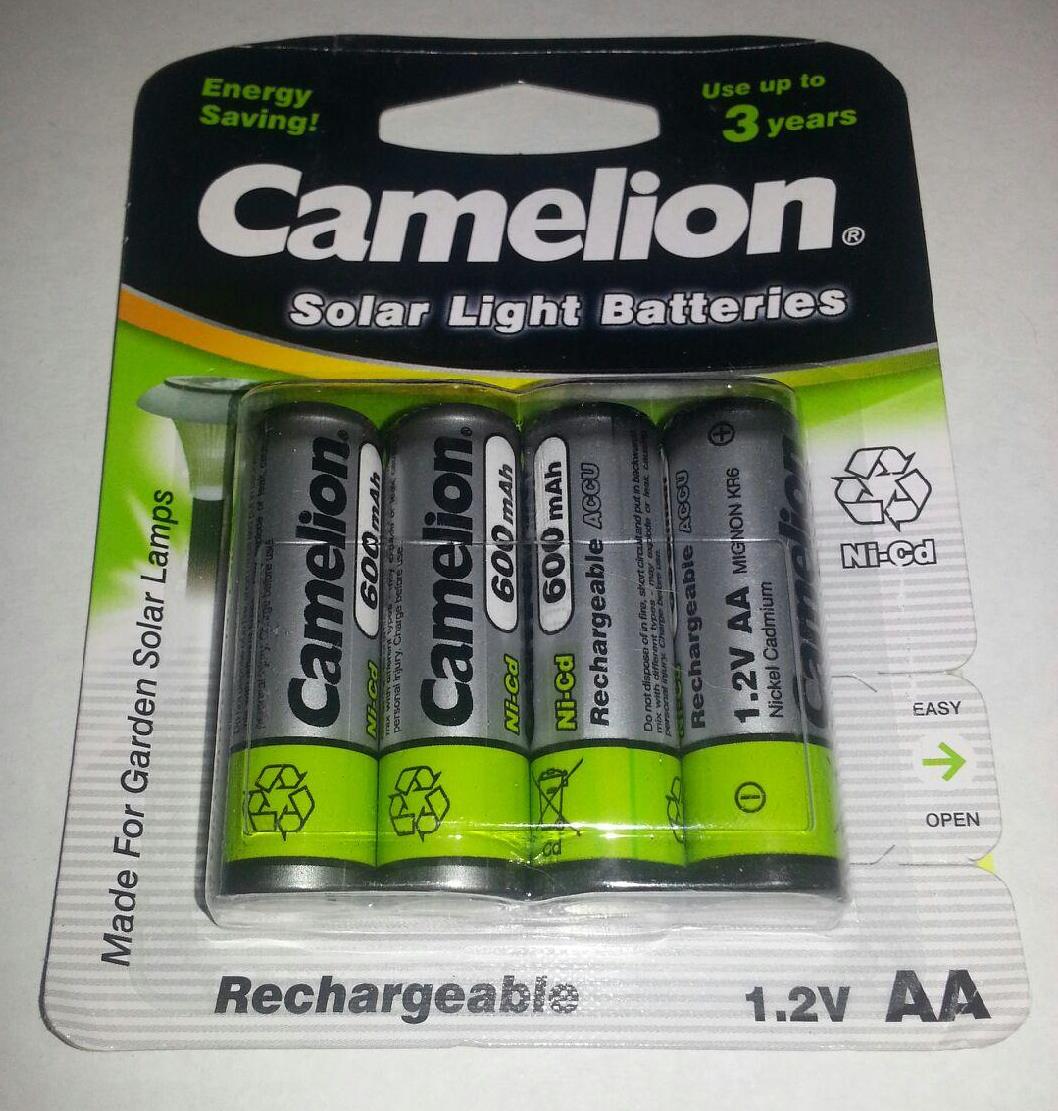Camelion AA Rechargeable NiCD Batteries 600mAH 4 Pack Retail + FREE SHIPPING!