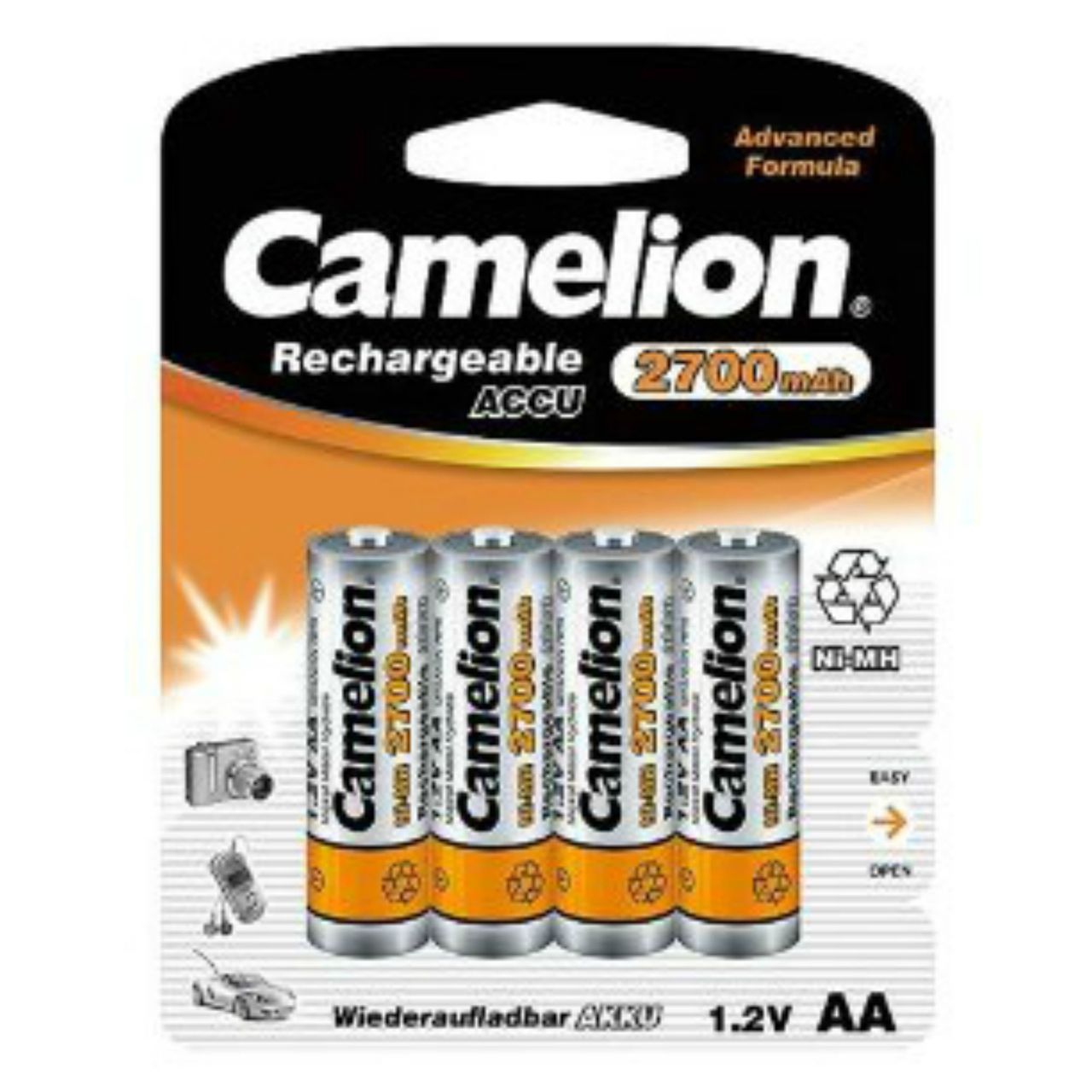 Camelion AA Rechargeable NiMH Batteries 2700mAH 4 Pack Retail + FREE SHIPPING!