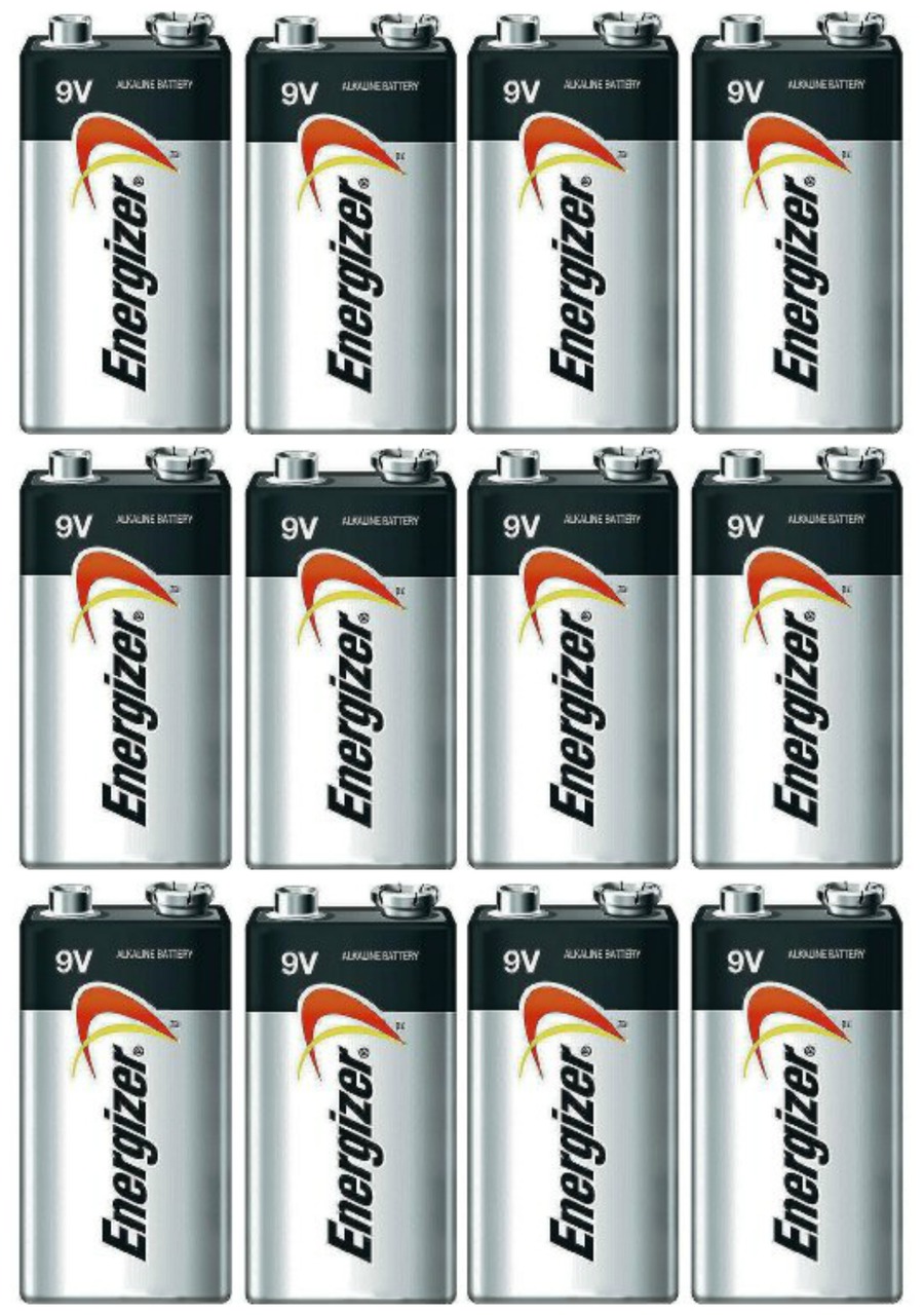 Energizer Max 9V Alkaline 522VP Batteries - 12 Pack -  FREE SHIPPING!