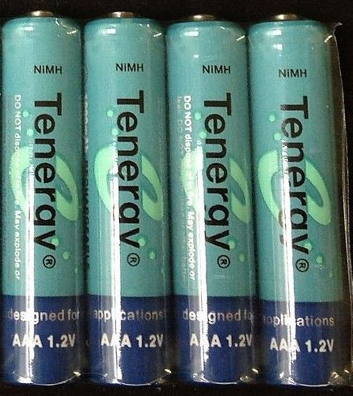 Tenergy 1000mAh AAA 1.2V NiMH Rechargeable Batteries - 4 Pack + FREE SHIPPING!