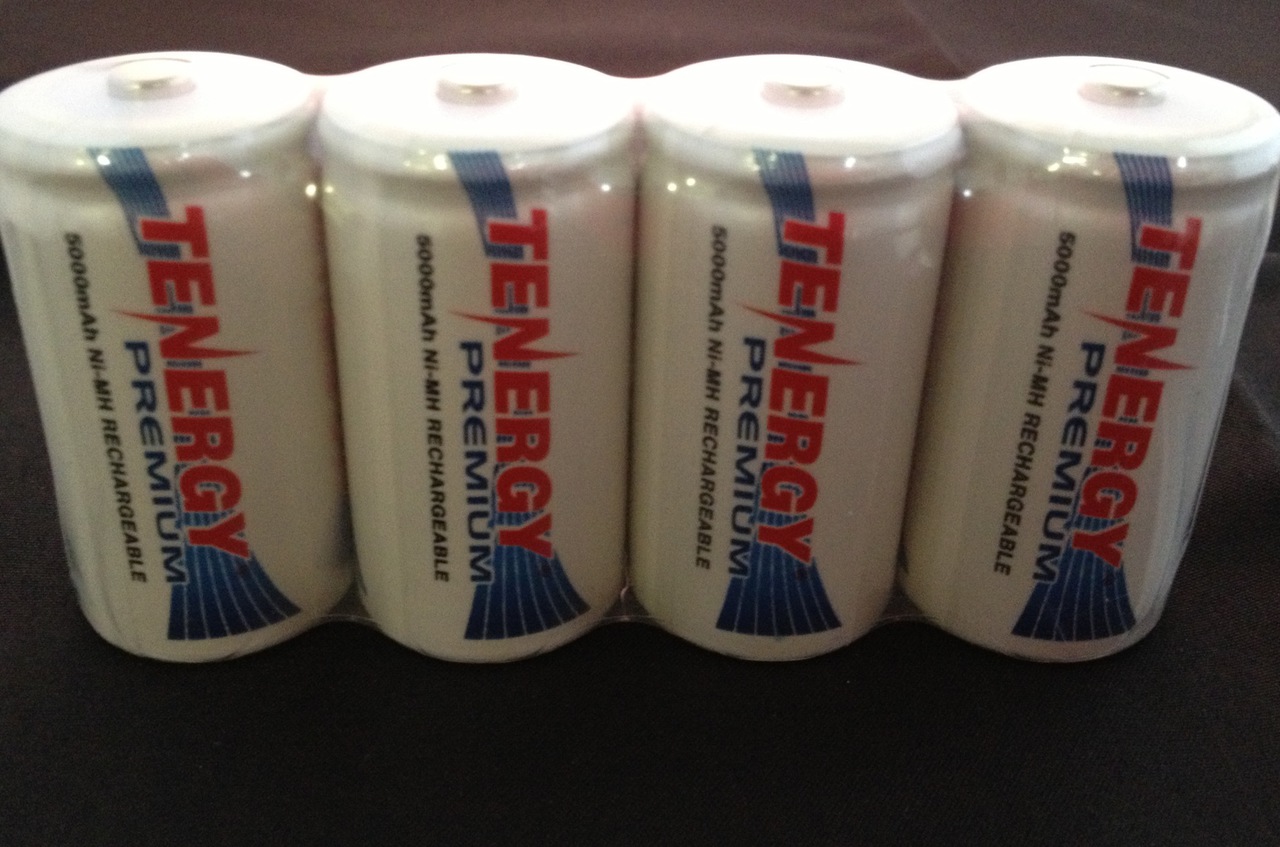 Tenergy Premium C NiMH 5000mAh MAh Rechargeable Batteries - 4 Pack + FREE SHIPPING!
