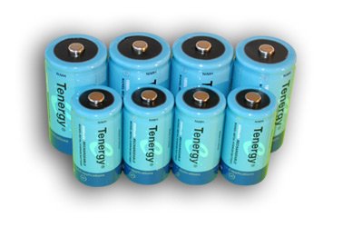 Tenergy High Capacity NiMH Rechargeable Battery Package: 4 C 5000 MAh + 4 D 10000 MAh + FREE SHIPPING!