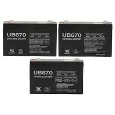 UB670 6 Volt 7 AMP SLA/AGM Battery 3 Pack + FREE SHIPPING!