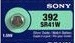 Sony 384/392 - SR41SW Silver Oxide Button Battery 1.55V
