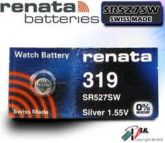 Renata 319 - SR527 Silver Oxide Button Battery 1.55V - 5 Pack + FREE SHIPPING!
