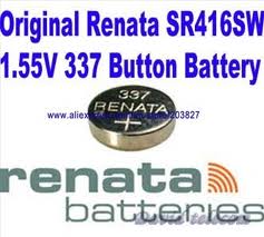 Renata 337 - SR416 Silver Oxide Button Battery 1.55V