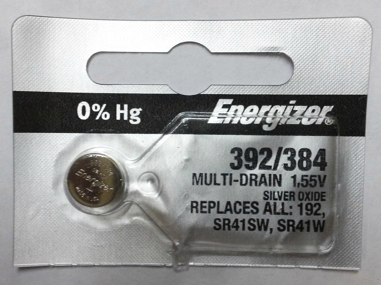 Energizer 384/392 - SR41SW Silver Oxide Button Battery 1.55V - 1 Pack + FREE SHIPPING!