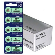 Sony 377/376 - SR626SW Silver Oxide Button Battery 1.55V - 50 Pack - FREE SHIPPING