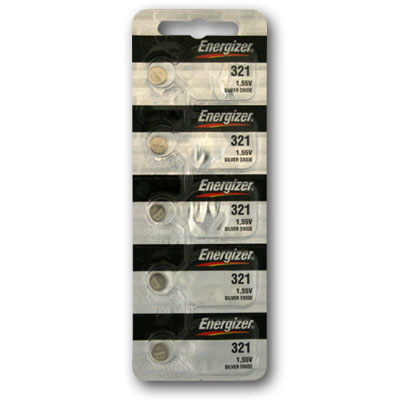 Energizer 321 / SR616 Silver Oxide Button Battery 1.55V - 50 Pack + FREE SHIPPING!