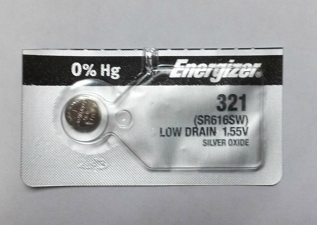 Energizer 321 / SR616 Silver Oxide Button Battery 1.55V - 1 Pack + FREE SHIPPING!
