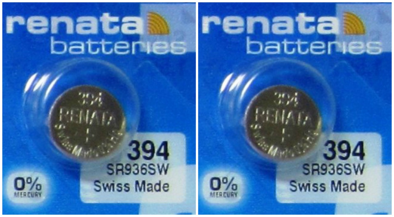Renata 394/SR936 Silver Oxide Button Battery 1.55V - 2 Pack + FREE SHIPPING!