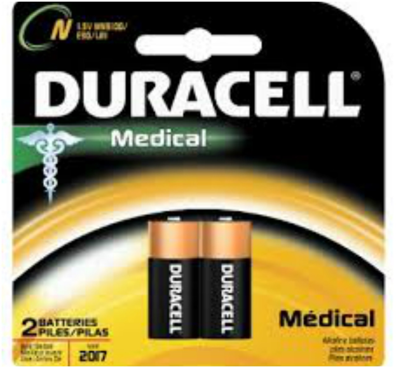 Duracell Medical E90 N Size 1.5V LR1 - 2 Pack + FREE SHIPPING!