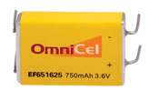OmniCel 3.6V 750mAh Prismatic Lithium Battery