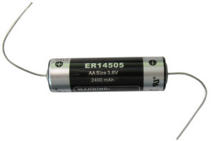 Titus AA Size 3.6V ER14505FAX Lithium Battery With Axial Wire Leads - 1 Pack + Free Shipping!