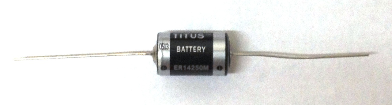Titus 1/2 AA Size 3.6V ER14250MFAX High Energy Lithium Battery With Axial Wire Leads - 10 Pack + Free Shipping!