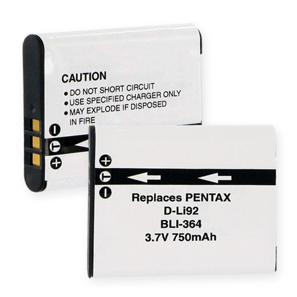 PENTAX D-Li92 LI-ION 650mAh Digital Battery + FREE SHIPPING