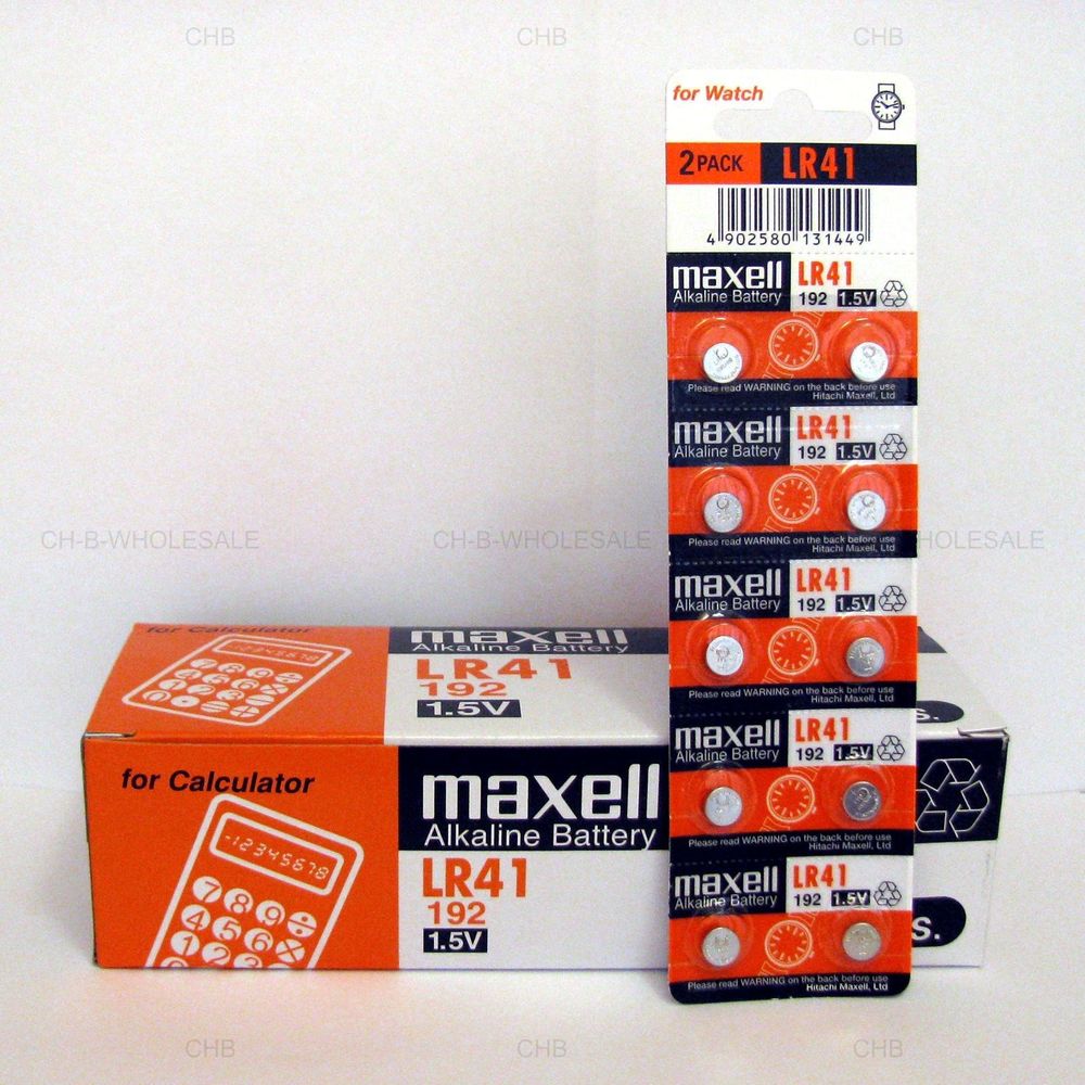 Maxell LR41 - 192 Alkaline Button Battery 1.5V - 100 Pack + FREE SHIPPING!