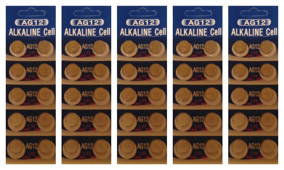 AG12 / LR43 Alkaline Button Watch Battery 1.5V - 50 Pack - FREE SHIPPING