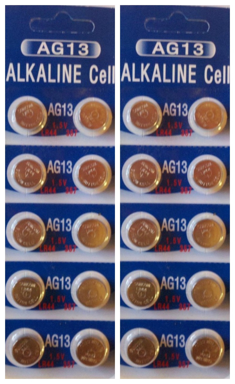 AG13 / LR44 Alkaline Button Watch Battery 1.5V - 20 Pack - FREE SHIPPING