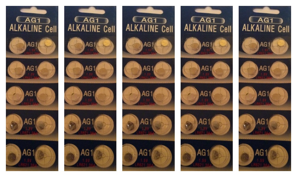 AG1 / LR621 Alkaline Button Watch Battery 1.5V - 50 Pack + FREE SHIPPING!