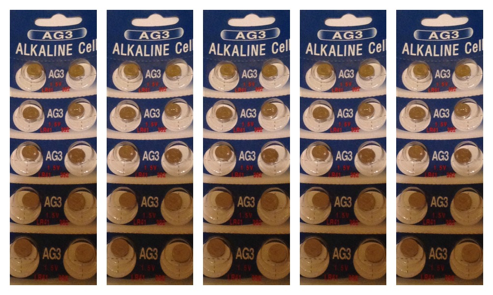 AG3 / LR41 Alkaline Button Watch Battery 1.5V - 50 Pack + FREE SHIPPING!