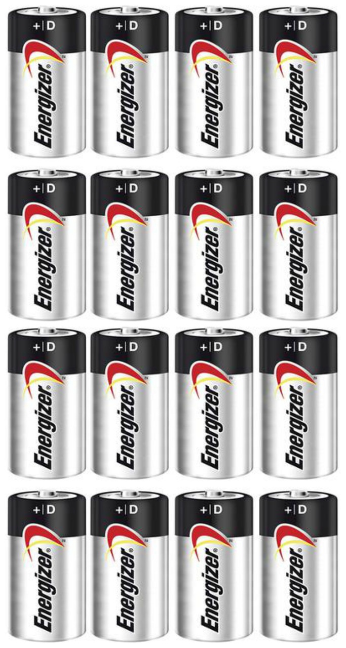 Energizer Max Alkaline D Size Batteries E95VP - 16 Pack + FREE SHIPPING!