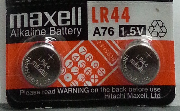 Maxell LR44 - A76 Alkaline Button Battery 1.5V - 2 Pack + FREE SHIPPING!