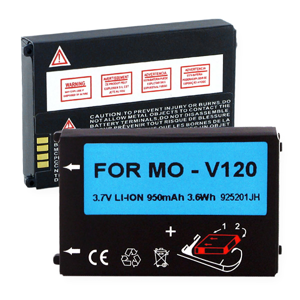 MOTOROLA V120c LI-ION 950mAh Cellular Battery