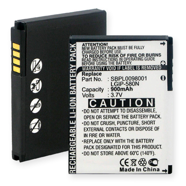 LG LX610 And  LOTUS ELITE LI-ION 900mAh Cellular Battery