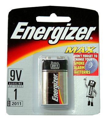 Energizer Max 9V - 60 Case Pack (60 Packages Of 1 Pack Retail) FREE SHIPPING!