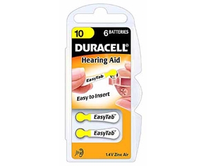 Duracell Activair Hearing Aid Batteries Size 10 - 10 Wheels Of 6 + FREE SHIPPING