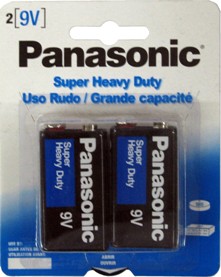 Panasonic Super Heavy Duty 9V - 2 Pack Retail